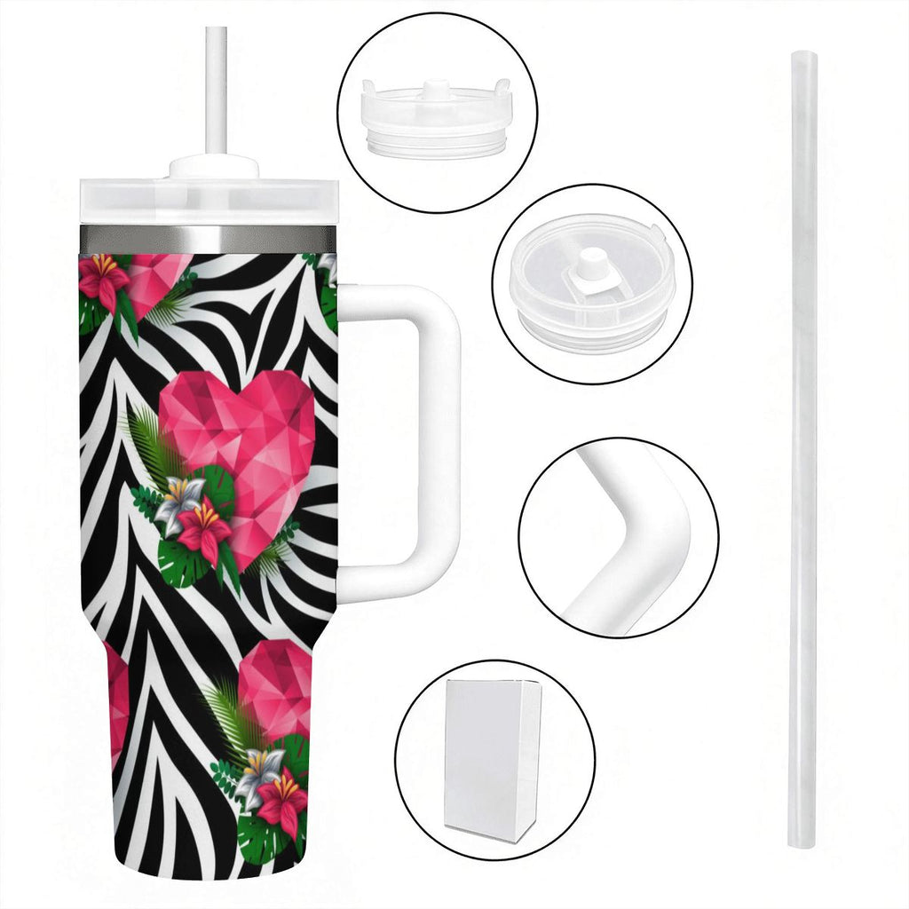40oz Tumbler with Handle and Straw (Made in USA)