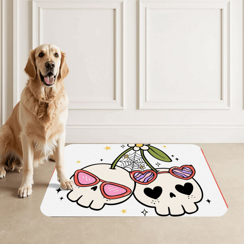 PU Leather Dog Food Mat