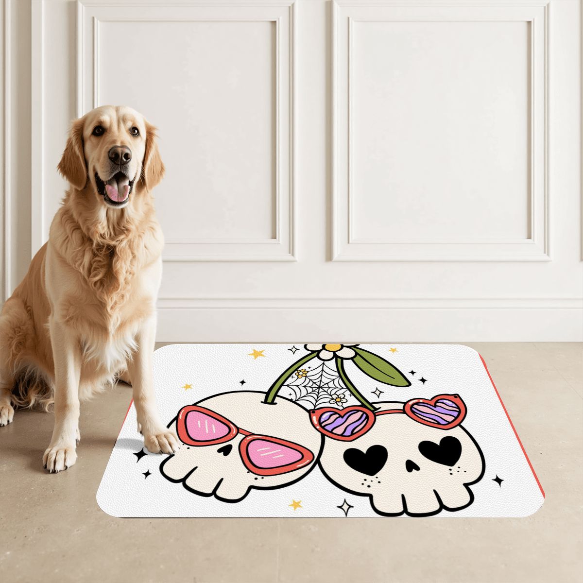 PU Leather Dog Food Mat