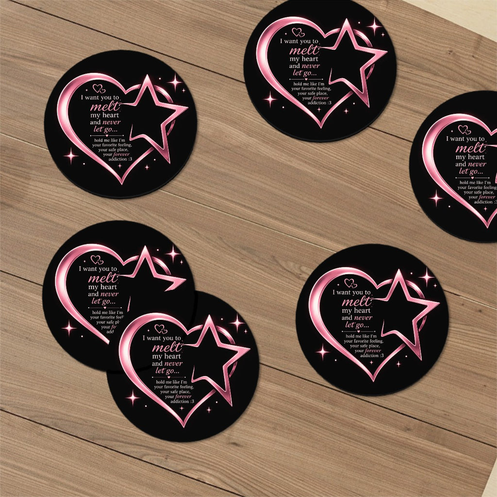 Round Ceramic Coasters Set of 6