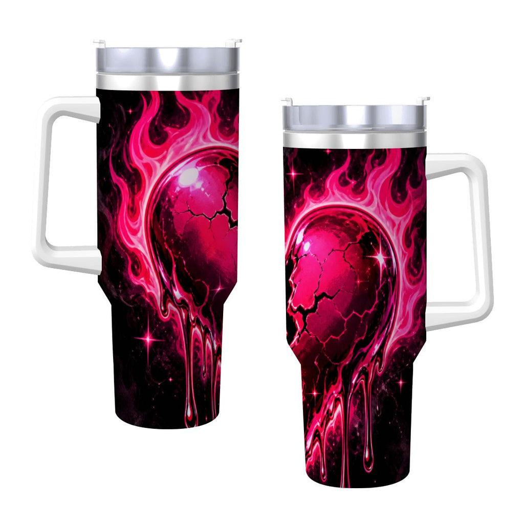 Travel Coffee Mug with Handle and Straw (40oz)