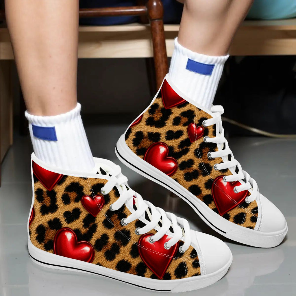 Women's High Top Canvas Shoes Customized Tongue