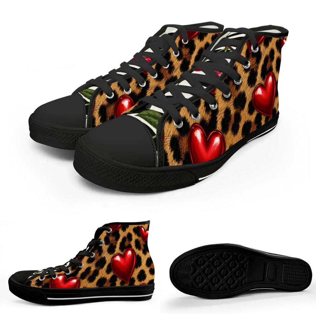 Women's High Top Canvas Shoes Customized Tongue