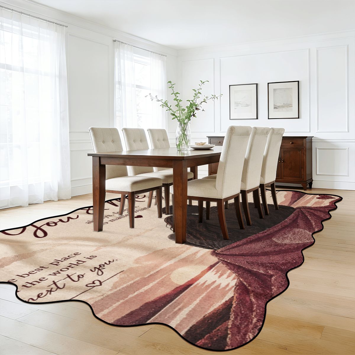 Scalloped Area Rug 168"x118"