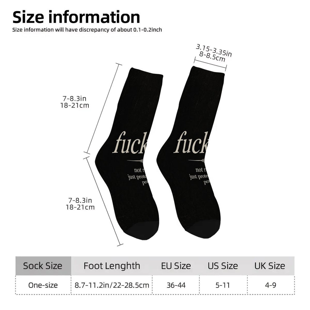 Color Contrast Crew Socks