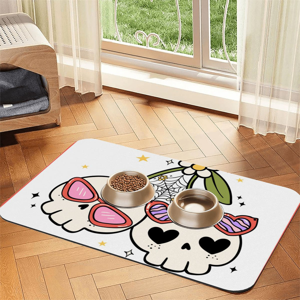 PU Leather Dog Food Mat