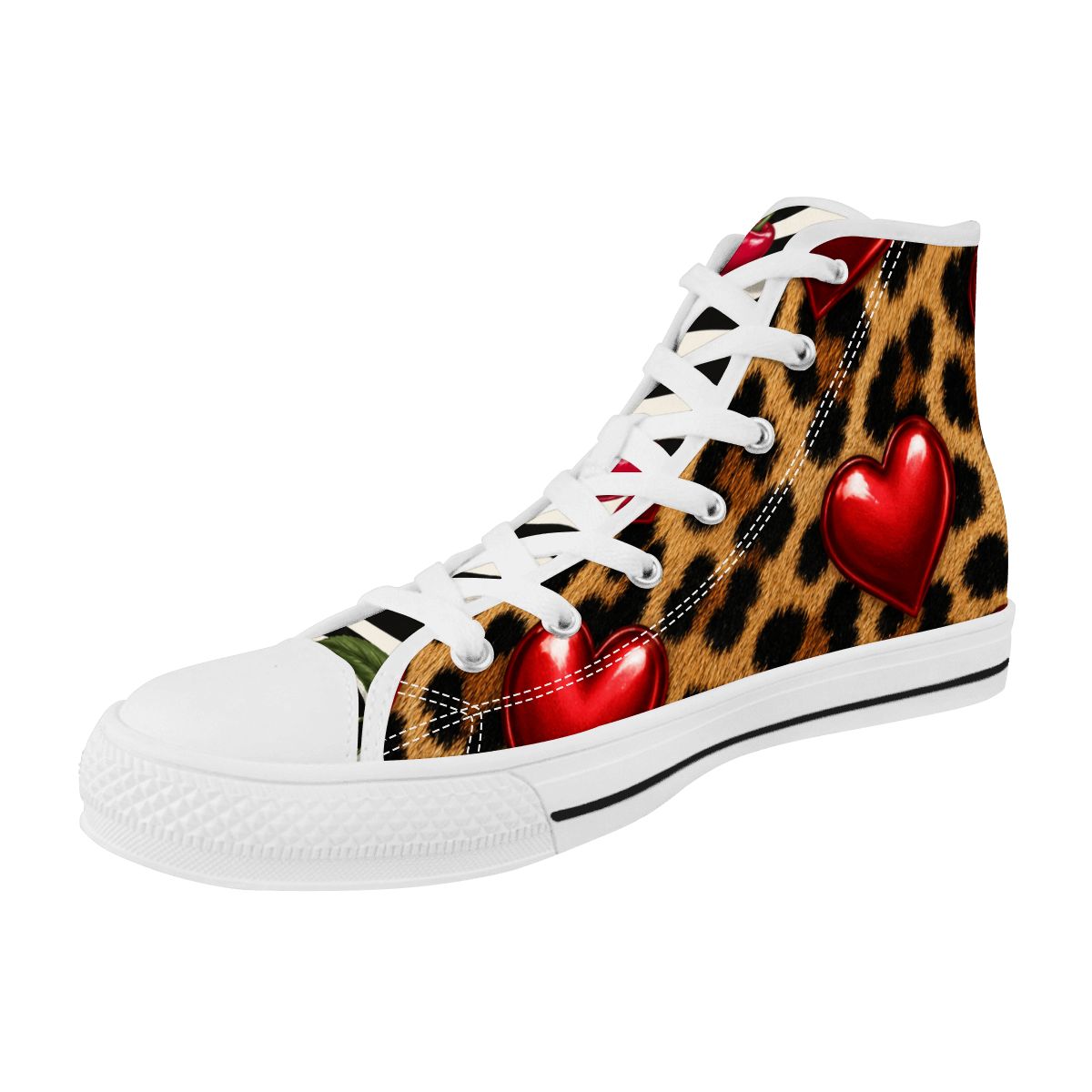 Women's High Top Canvas Shoes Customized Tongue