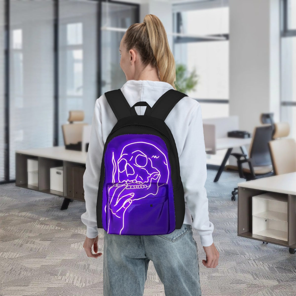 Large Capacity Oxford Backpack with Front Pocket