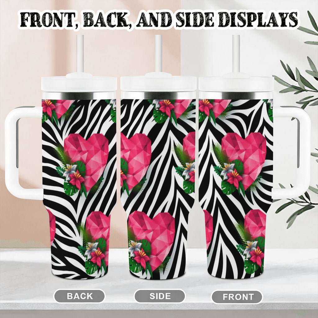 40oz Tumbler with Handle and Straw (Made in USA)