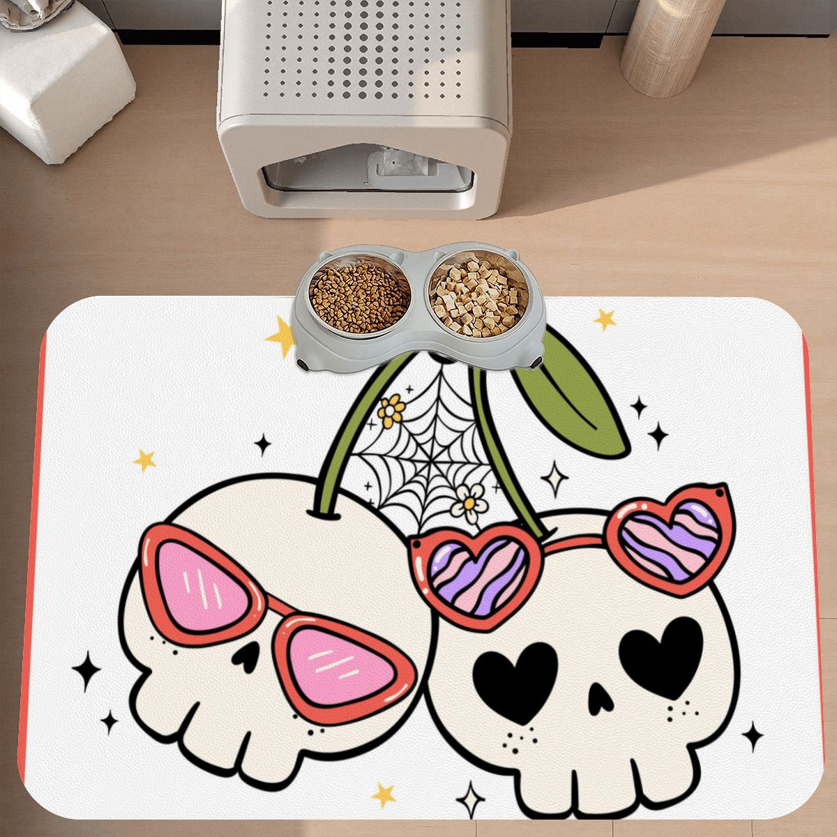 PU Leather Dog Food Mat