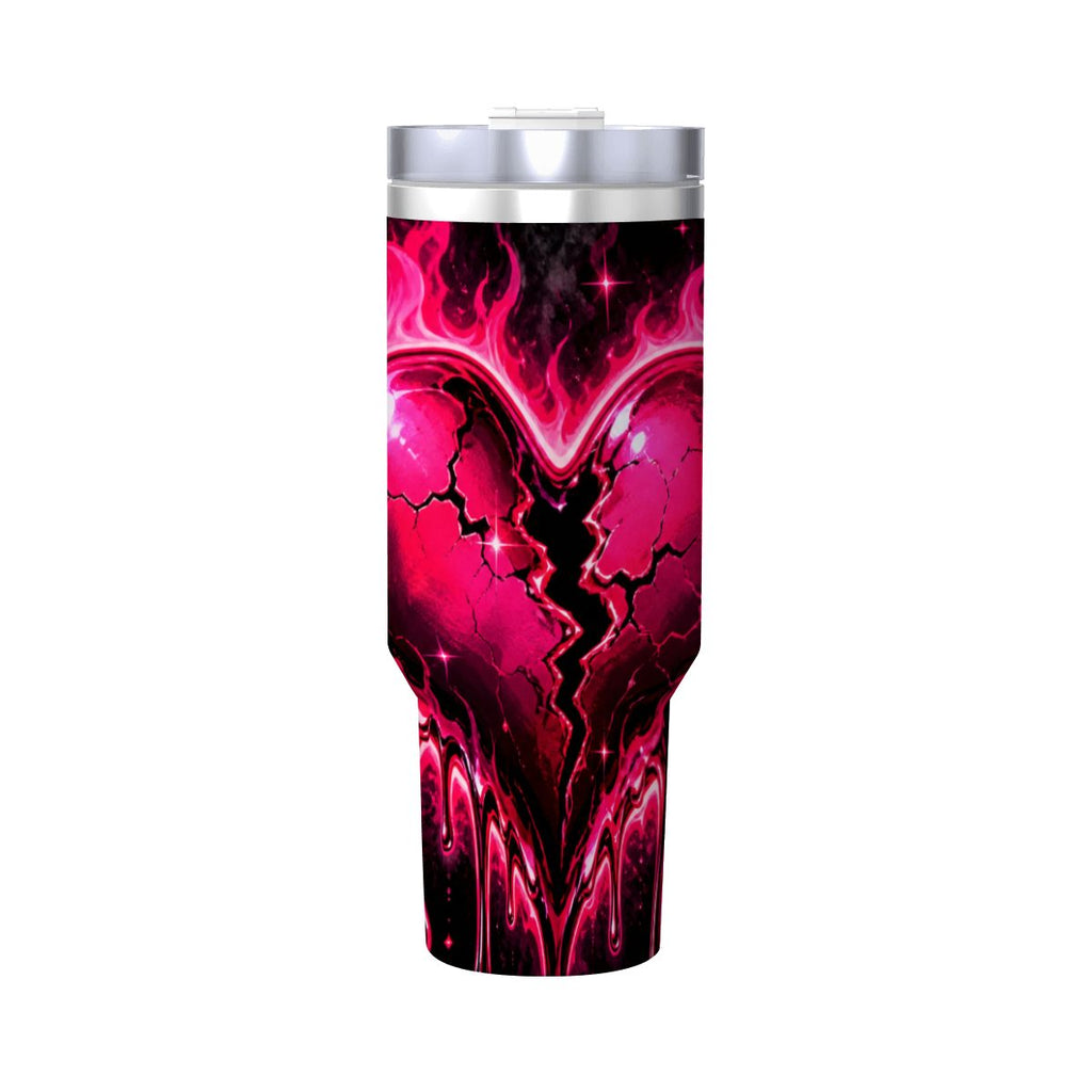 Travel Coffee Mug with Handle and Straw (40oz)