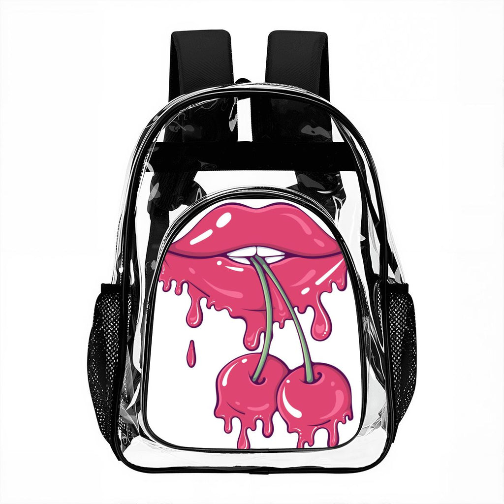 Clear Backpack with Mesh Pocket