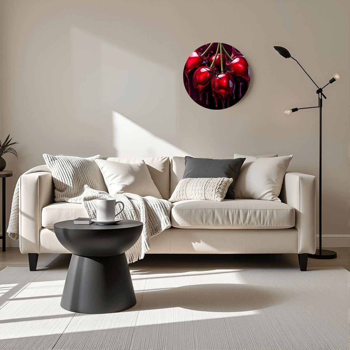 Wooden Round Wall Clock 9.8"x9.8" (Made in USA)
