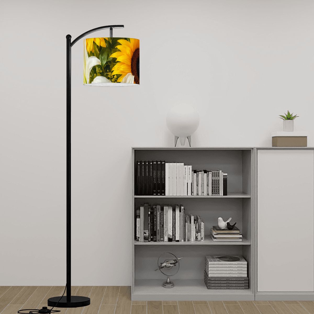 Arc Floor Lamp Shade with Ring (Made in USA)