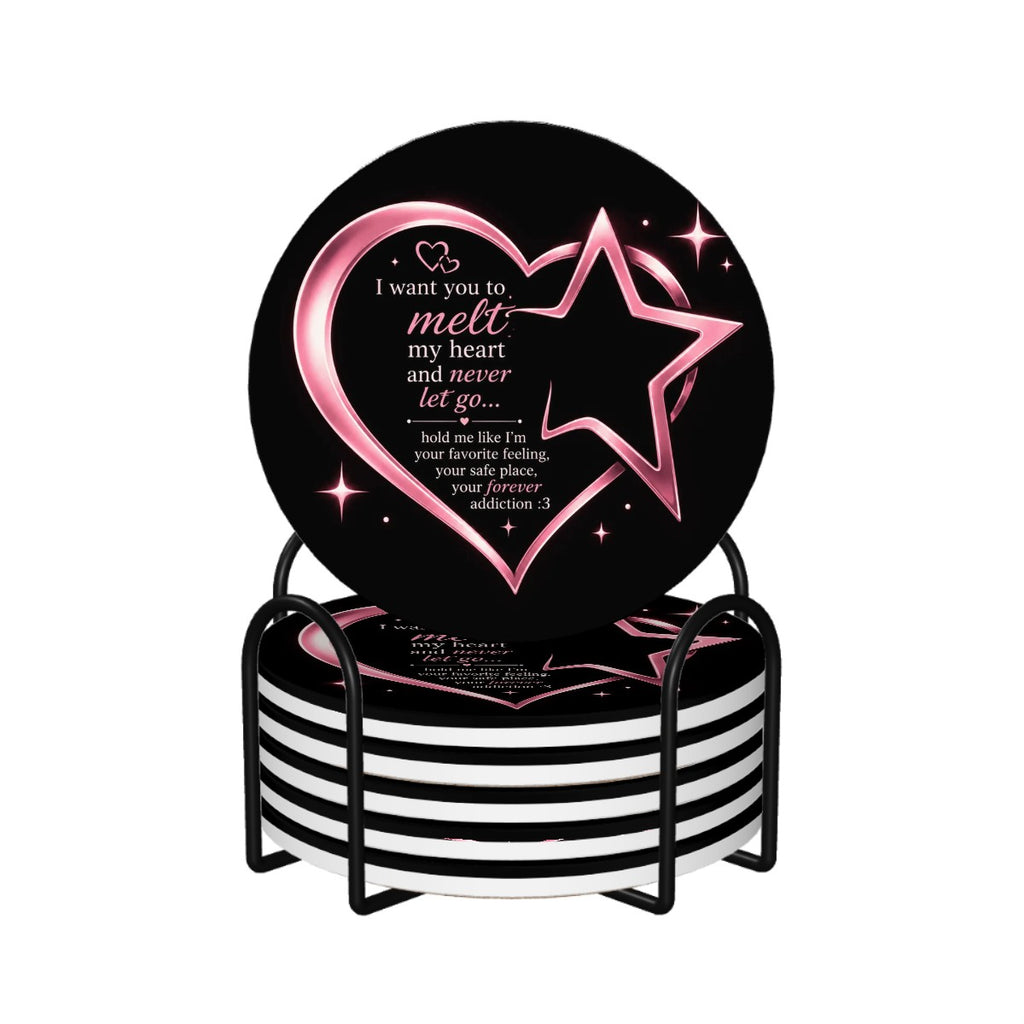 Round Ceramic Coasters Set of 6
