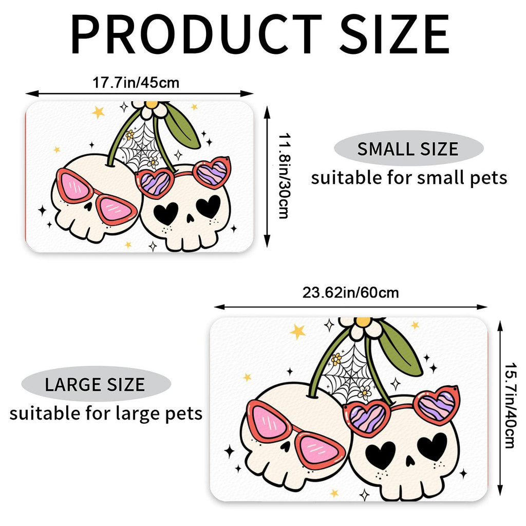PU Leather Dog Food Mat