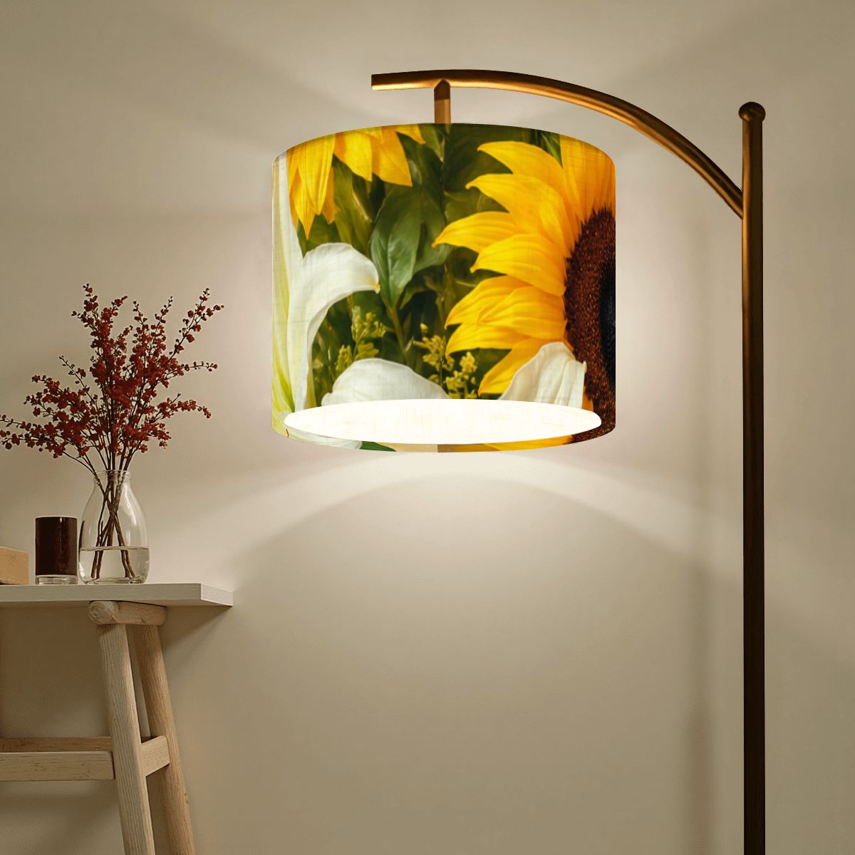 Arc Floor Lamp Shade with Ring (Made in USA)