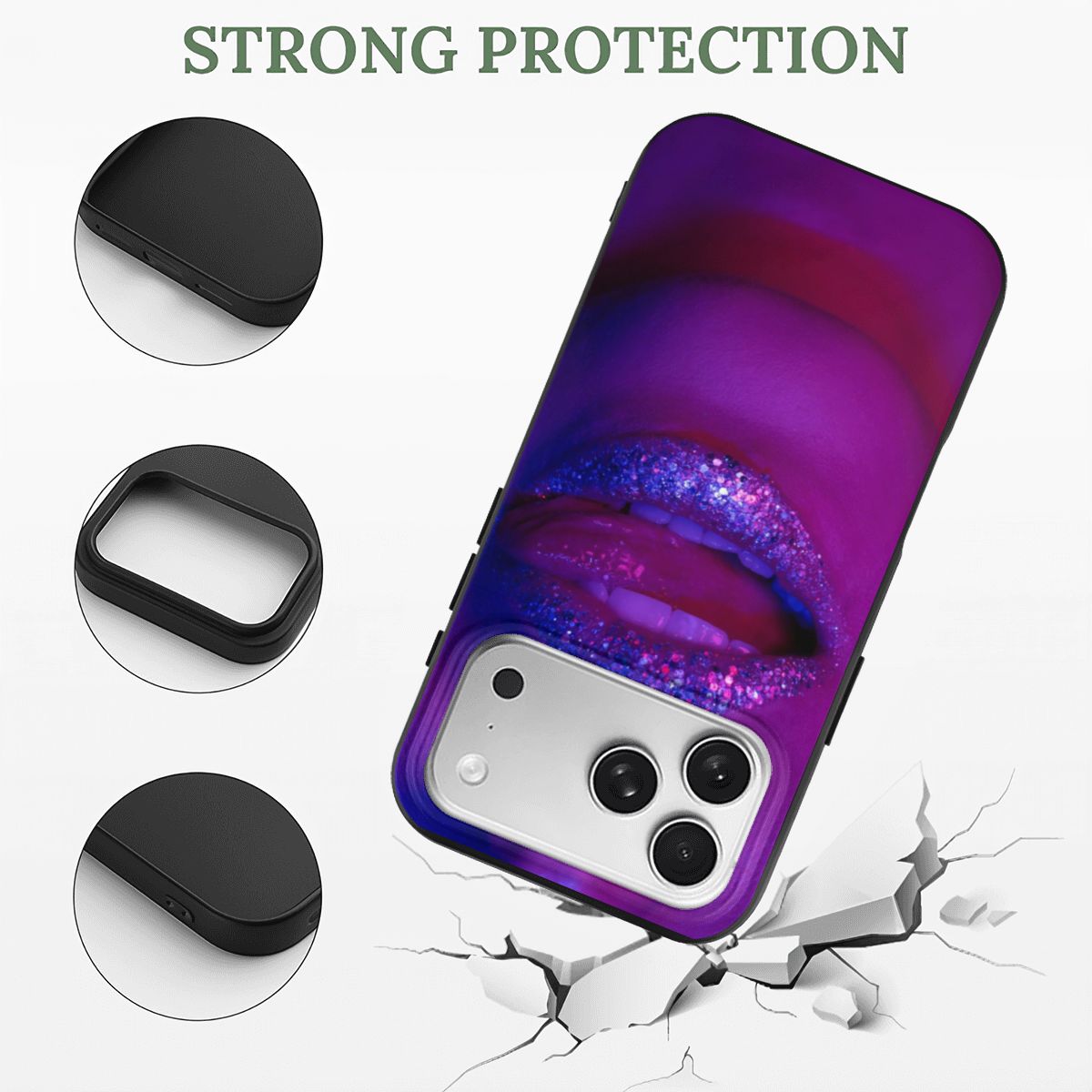 iPhone 17 Pro TPU Black Phone Case
