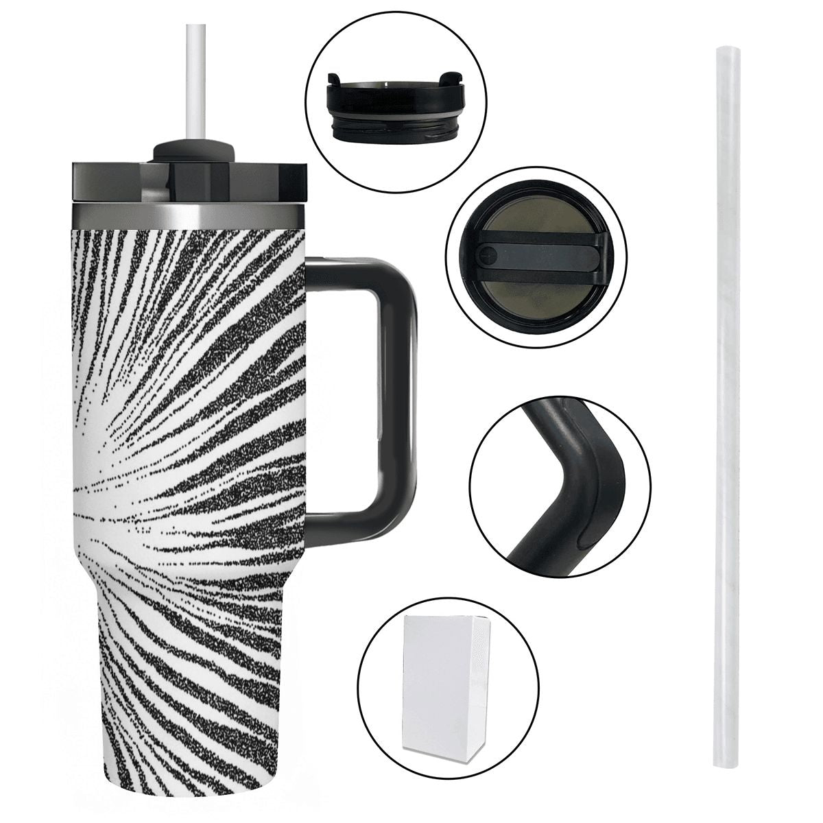 40oz Tumbler with Handle and Straw (Made in USA)