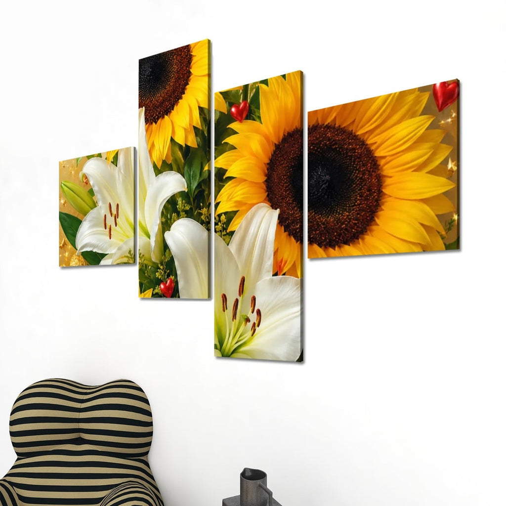 4 Panels Canvas Prints Wall Art (Set F)