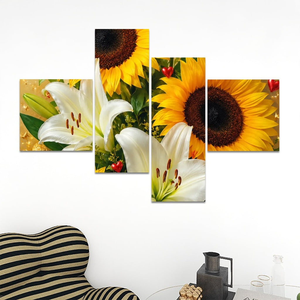 4 Panels Canvas Prints Wall Art (Set F)