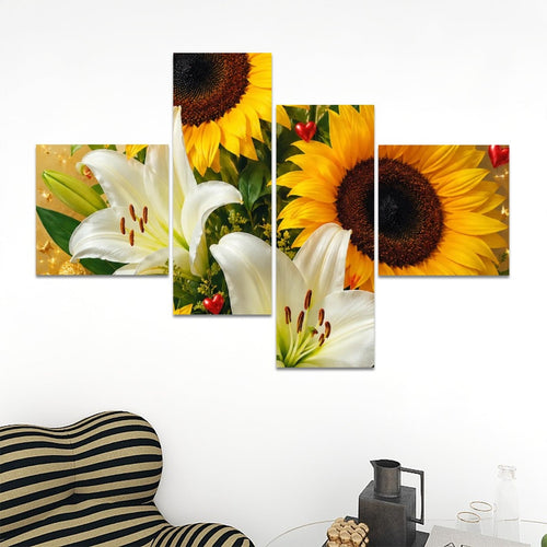 4 Panels Canvas Prints Wall Art (Set F)