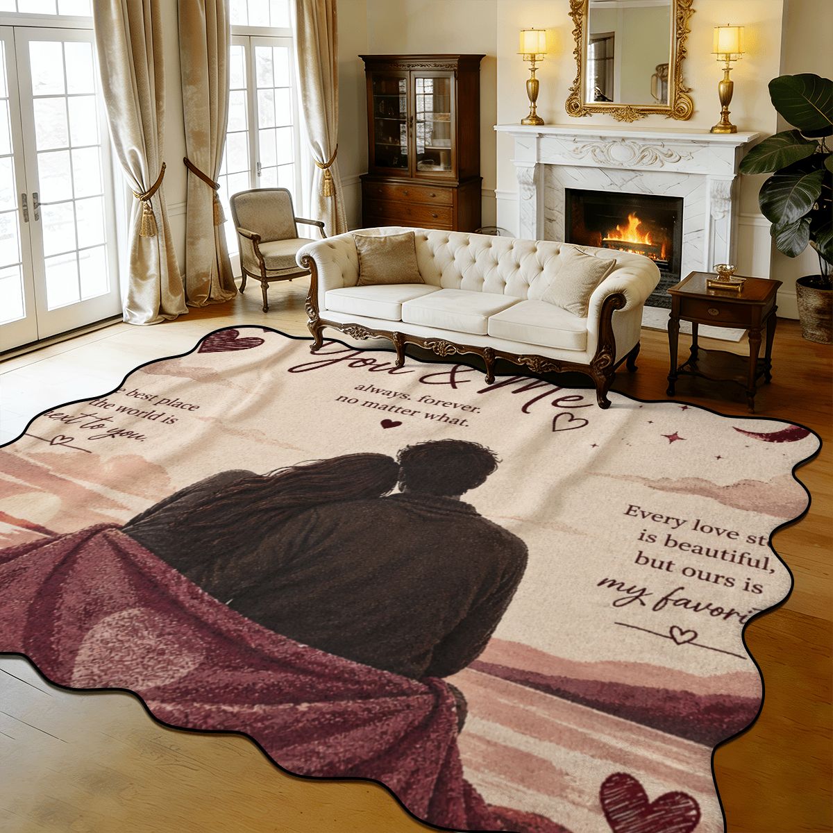 Scalloped Area Rug 168"x118"