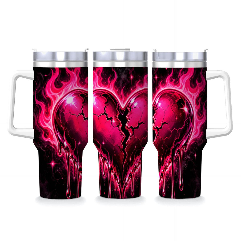 Travel Coffee Mug with Handle and Straw (40oz)