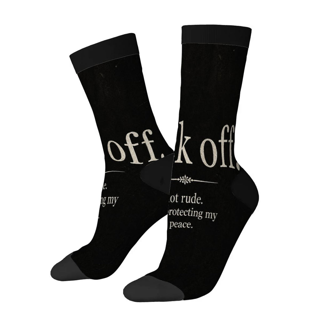 Color Contrast Crew Socks