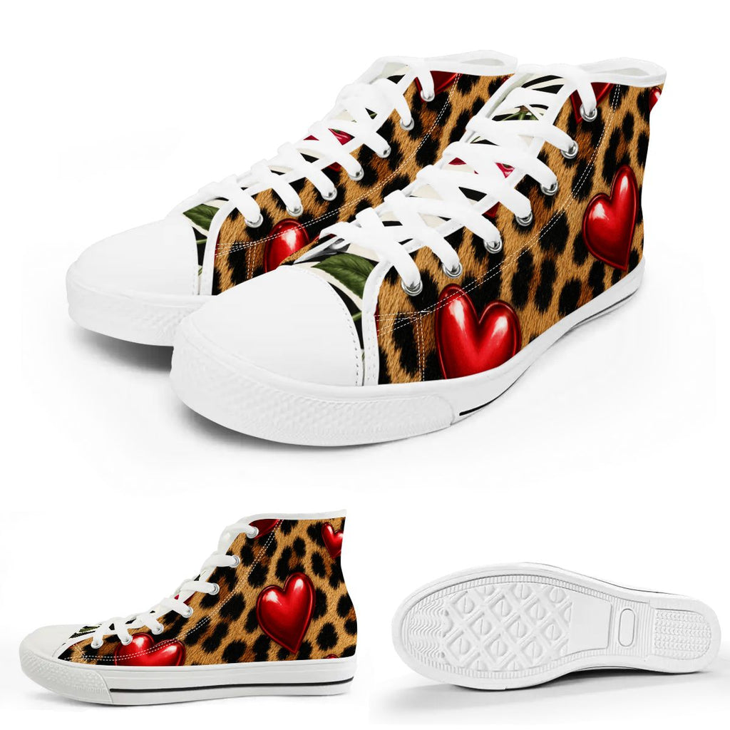 Women's High Top Canvas Shoes Customized Tongue