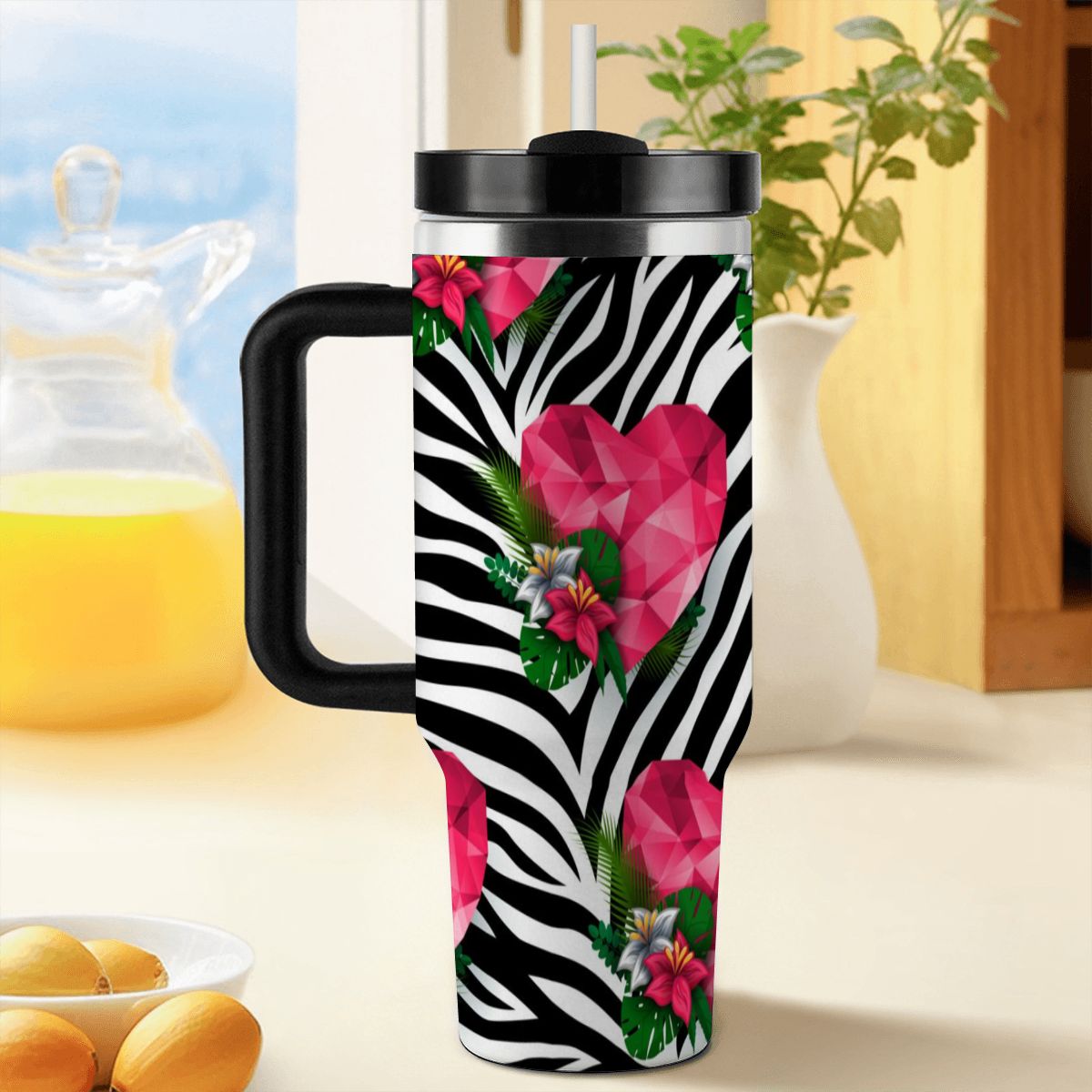 40oz Tumbler with Handle and Straw (Made in USA)