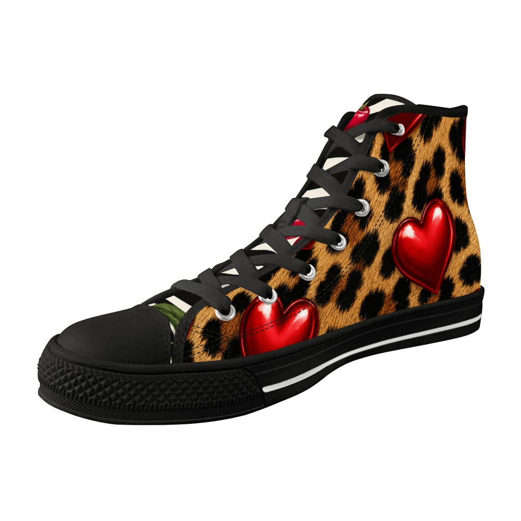 Women's High Top Canvas Shoes Customized Tongue