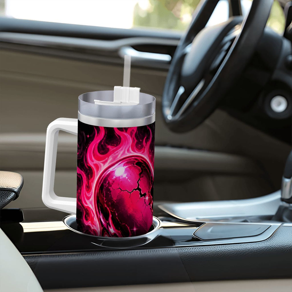 Travel Coffee Mug with Handle and Straw (40oz)