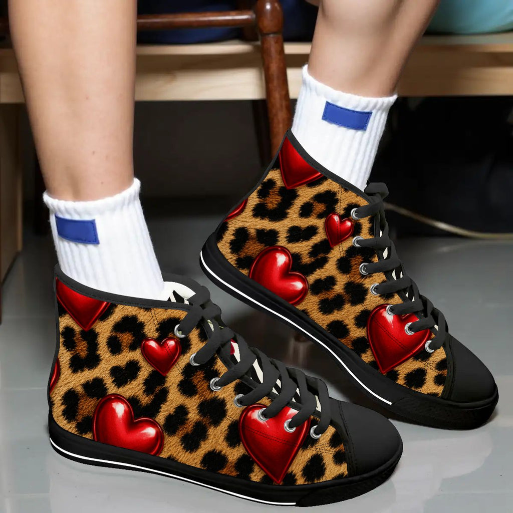 Women's High Top Canvas Shoes Customized Tongue