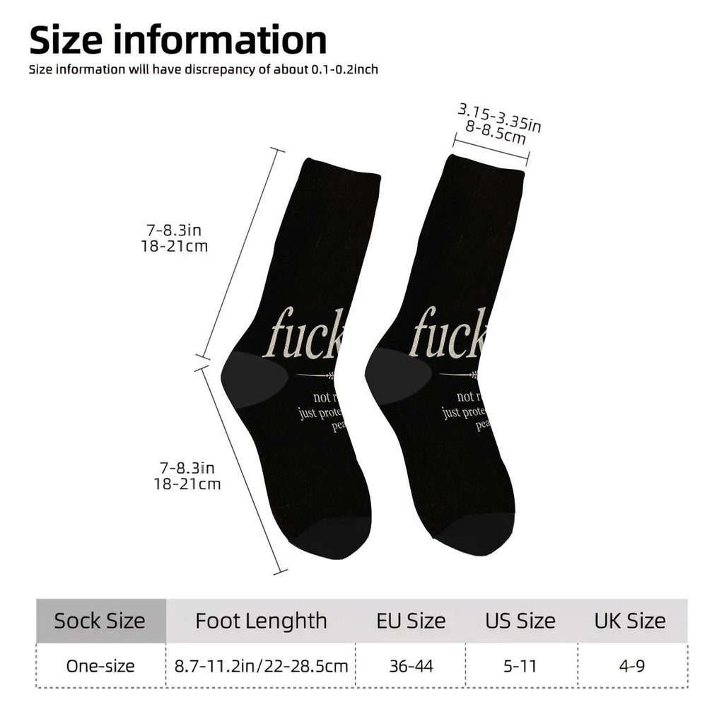 Color Contrast Crew Socks