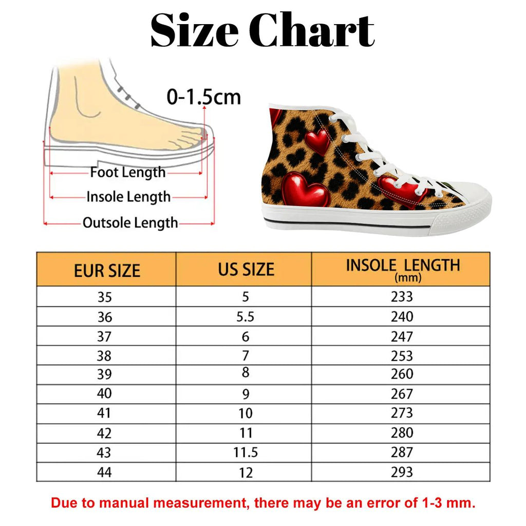 Women's High Top Canvas Shoes Customized Tongue
