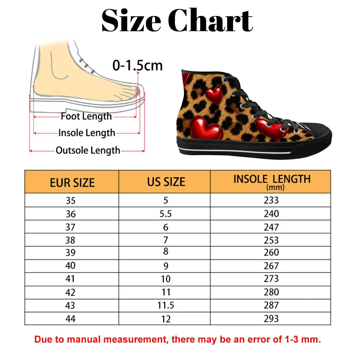 Women's High Top Canvas Shoes Customized Tongue